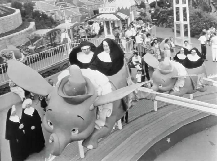 Framed Print : Nuns on Dumbo Ride Framed Print : Nuns on Dumbo Ride