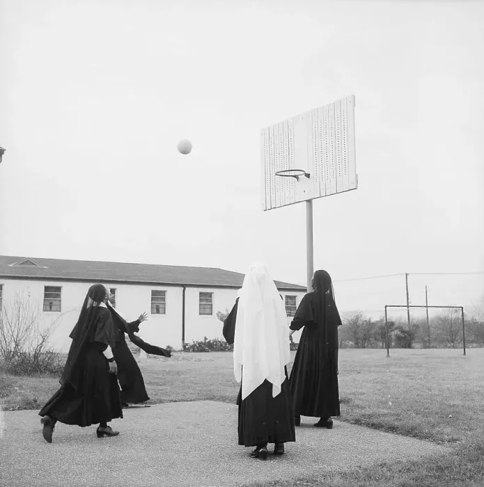 Framed Print : Nuns playing basketball Framed Print : Nuns playing basketball