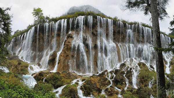 Nuorilang waterfalls in Jiuzhaigou, China, Asia