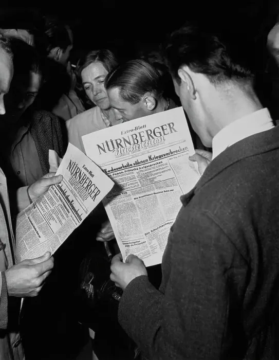 Framed Print : Nuremberg Trial News Framed Print : Nuremberg Trial News
