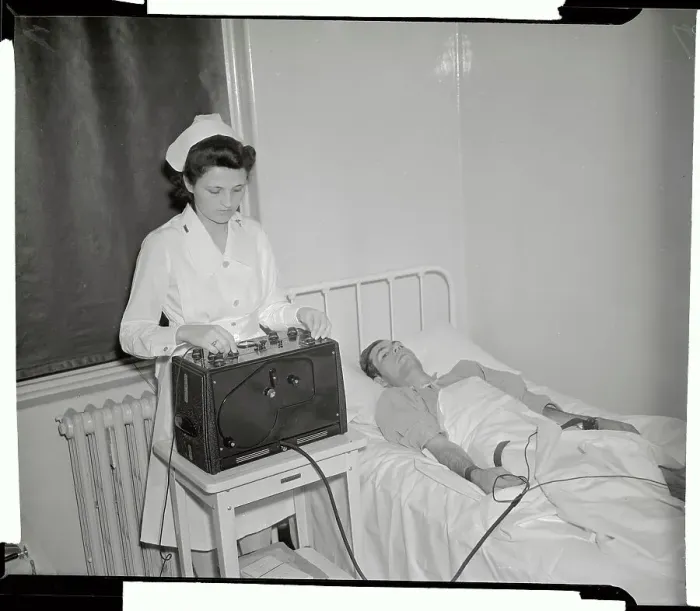 Framed Print : Nurse Getting X-Ray of Patient's Heart Framed Print : Nurse Getting X-Ray of Patient's Heart