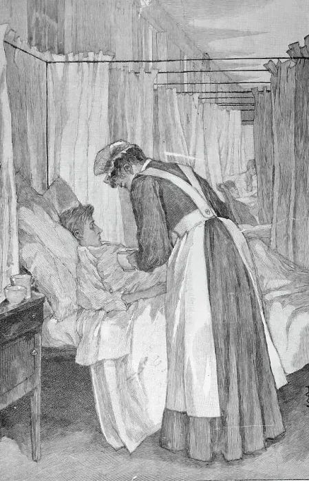 Framed Print : Nurse Helping Sick Patient