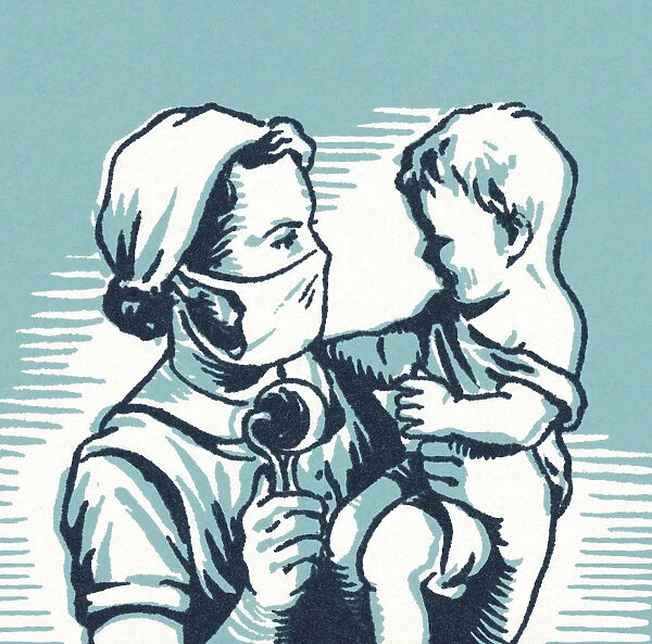 Nurse Holding a Baby