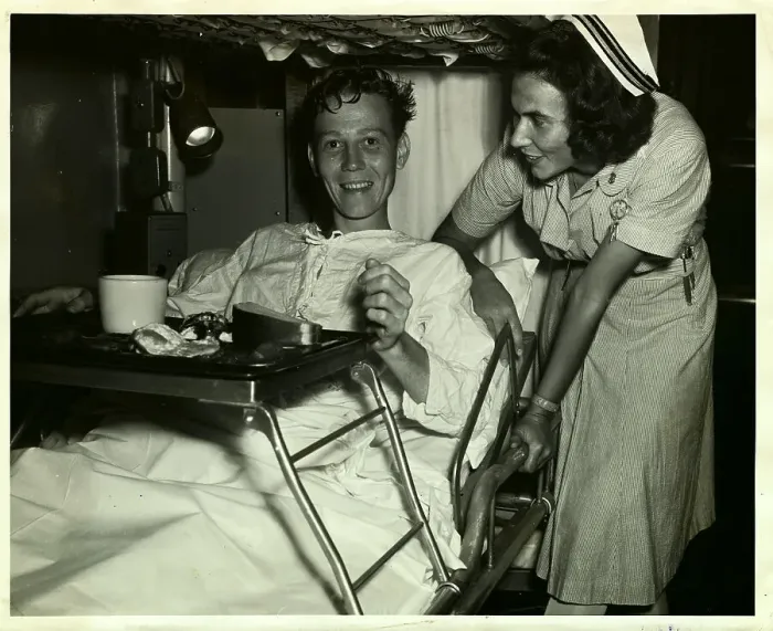 Framed Print : Nurse with Patient Soldier Framed Print : Nurse with Patient Soldier