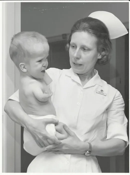 Framed Print : Nurse Ruby Tate Holding David