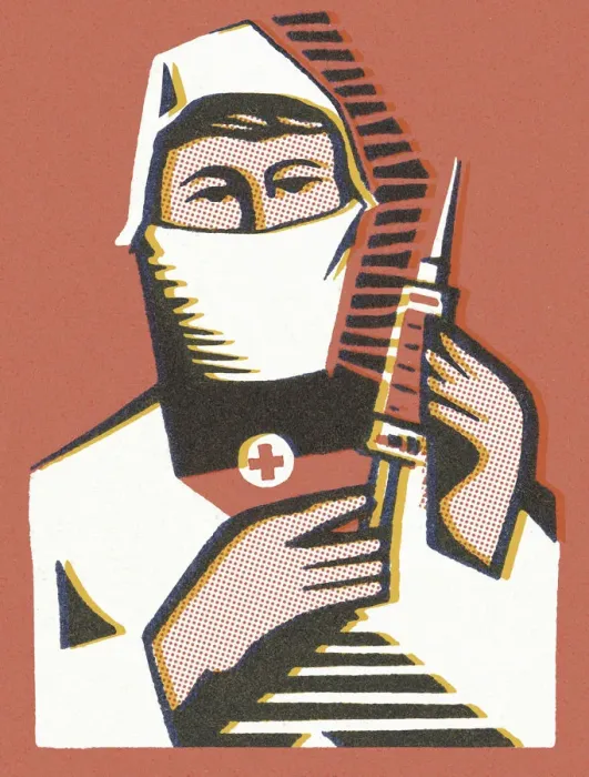 Framed Print : Nurse With Syringe Framed Print : Nurse With Syringe