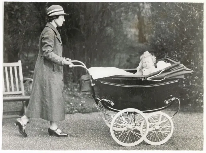 Framed Print : Nurse Taking Prince Edward for Stroll Framed Print : Nurse Taking Prince Edward for Stroll