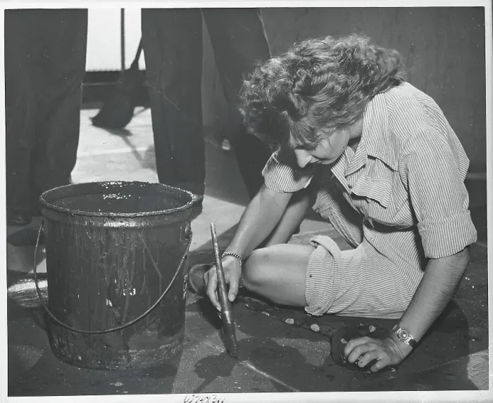 Framed Print : Nurse Working on Ship Deck Framed Print : Nurse Working on Ship Deck