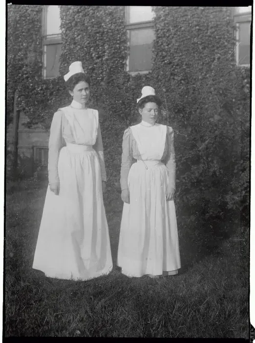 Framed Print : Two Nurses at Brooklyn Dispensary Hospital Framed Print : Two Nurses at Brooklyn Dispensary Hospital