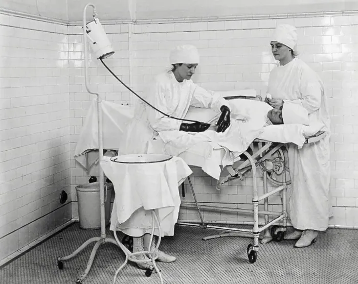 Framed Print : Nurses Giving Patient a Transfusion Framed Print : Nurses Giving Patient a Transfusion