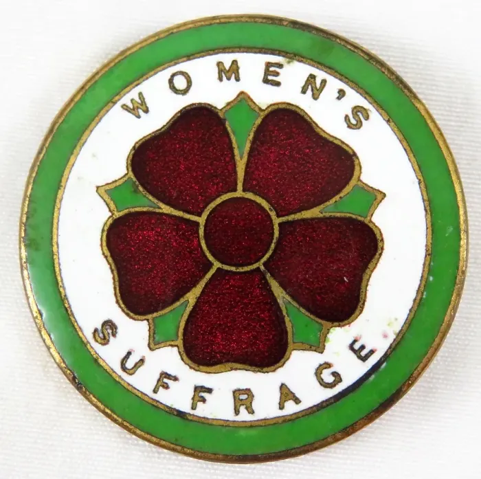 Framed Print : NUWSS Rose Suffrage Pin