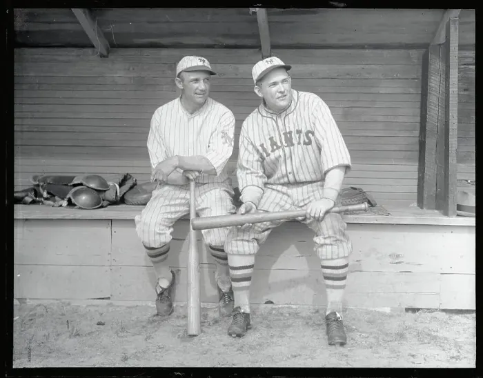 Framed Print : NY Giants Heinie Groh Sitting with Rogers Hornsby Framed Print : NY Giants Heinie Groh Sitting with Rogers Hornsby