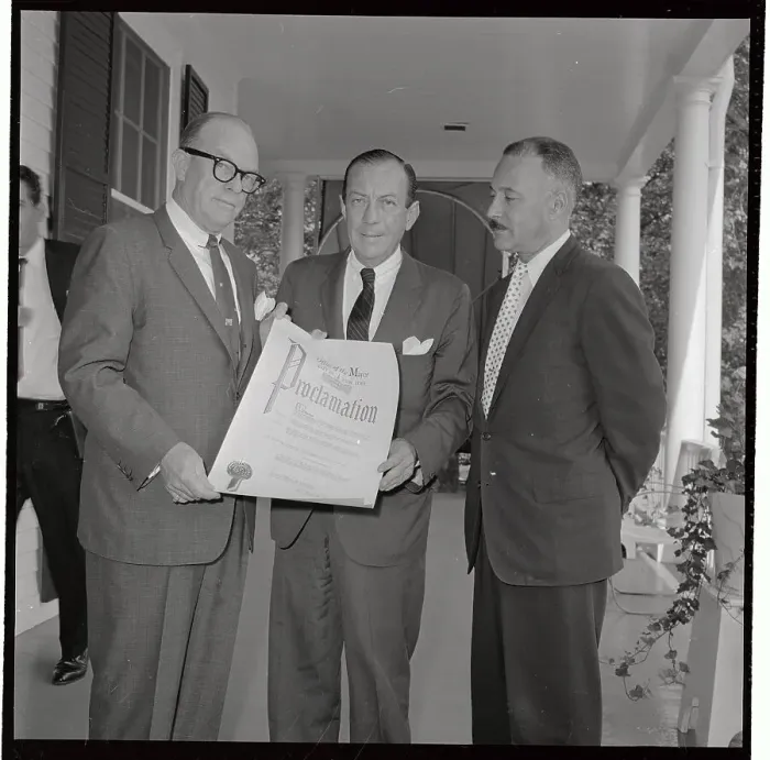 Framed Print : NY Mayor Robert Wagner Displaying Proclamation Framed Print : NY Mayor Robert Wagner Displaying Proclamation