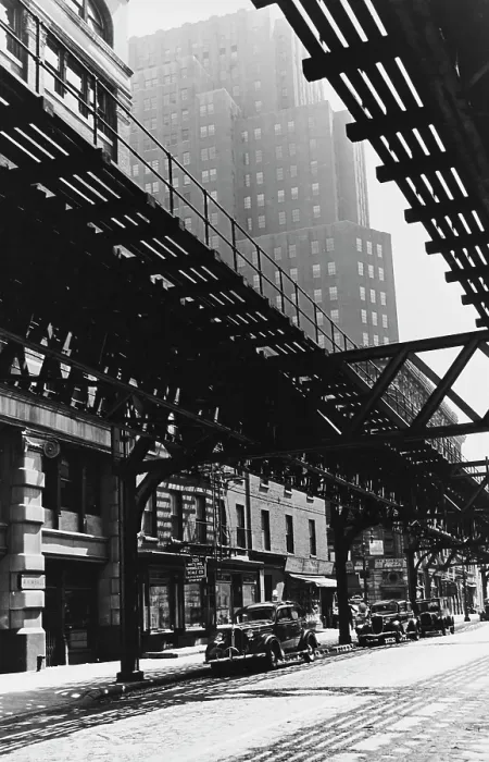 Framed Print : NY Telephone Company Building, Seen Through El Tracks Framed Print : NY Telephone Company Building, Seen Through El Tracks