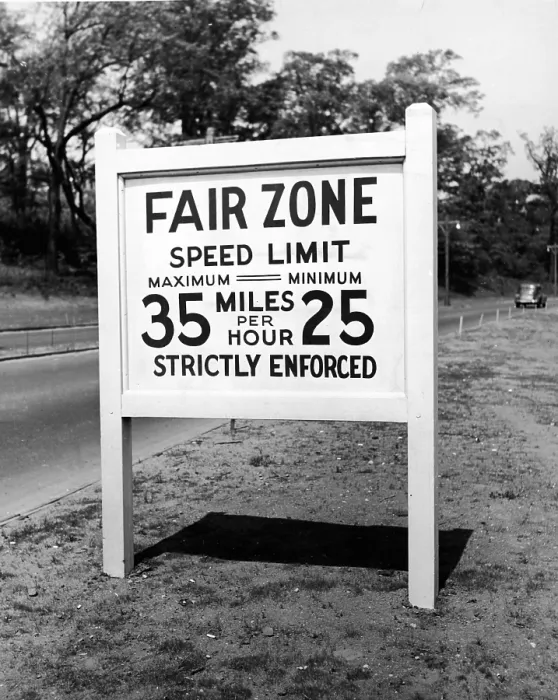 Framed Print : NY World's Fair Speed Limit Sign Framed Print : NY World's Fair Speed Limit Sign