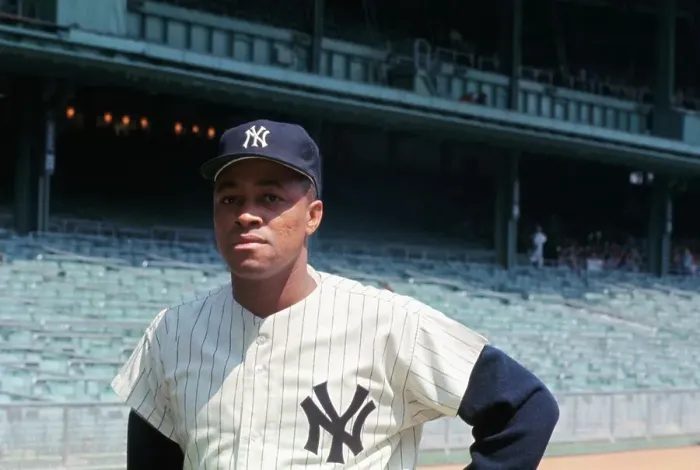 Framed Print : NY Yankees Catcher Elston Howard at Yankee Stadium Framed Print : NY Yankees Catcher Elston Howard at Yankee Stadium