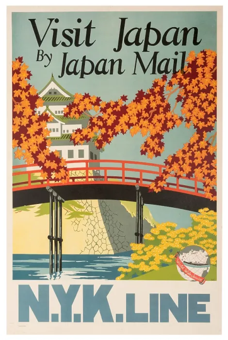 Framed Print : NYK Line Japan Poster Framed Print : NYK Line Japan Poster