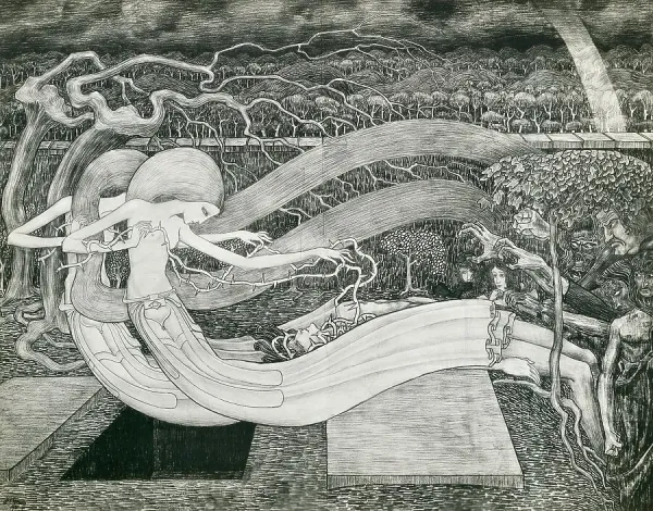 Jan Toorop Print: O Grave where is thy Victory. Art Prints