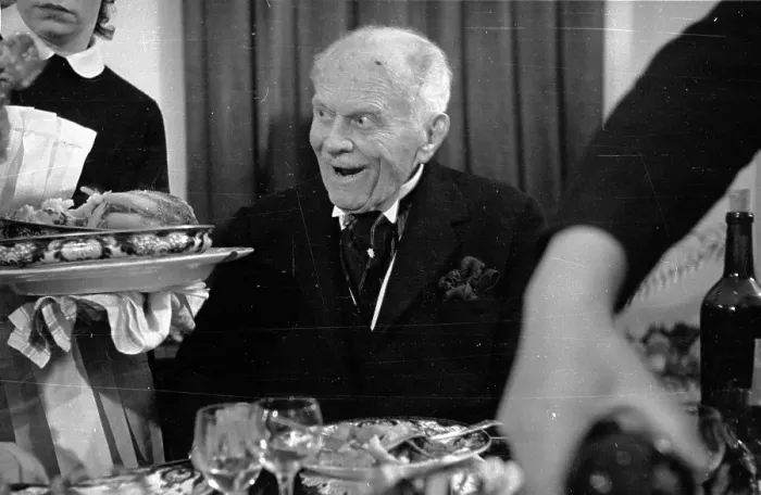 Framed Print : O Yummy !. 28th March 1953: English author Henry Annesley Vachell 