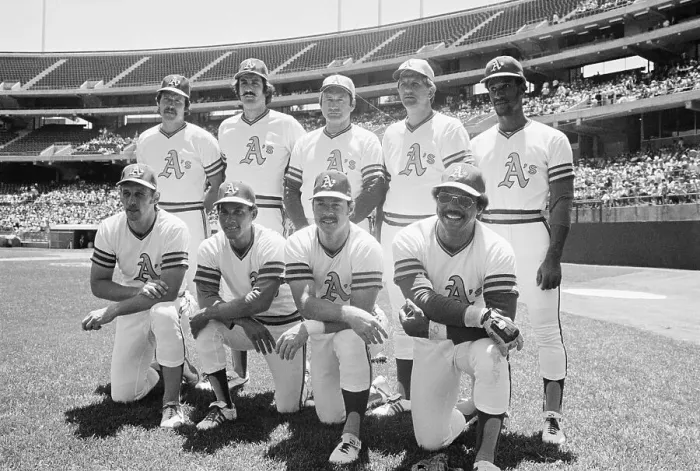 Framed Print : Oakland Athletics Posing for Photograph