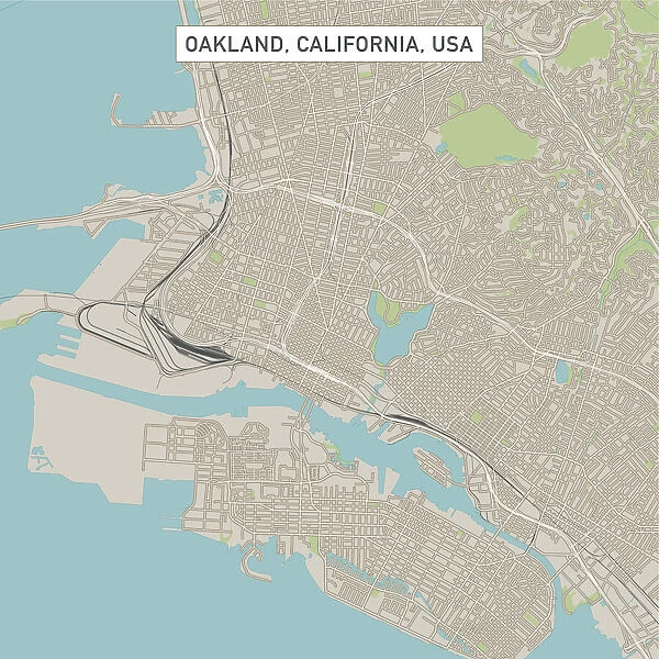 Oakland California US City Street Map