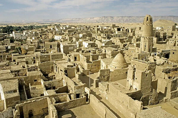 Oasis Dachla UNESCO protected old town El Kasr Egypt