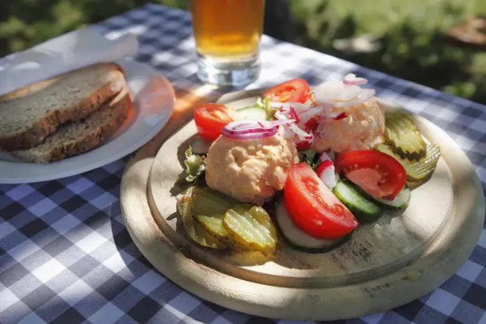 Framed Print : Obatzter, typical Bavarian snack plate, Upper Bavaria, Bavaria, Germany, Europe Framed Print : Obatzter, typical Bavarian snack plate, Upper Bavaria, Bavaria, Germany, Europe