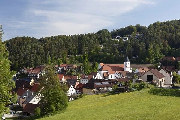 Obertrubach, Trubachtal valley, Little Switzerland, Upper Franconia, Franconia, Bavaria, Germany, Europe, PublicGround