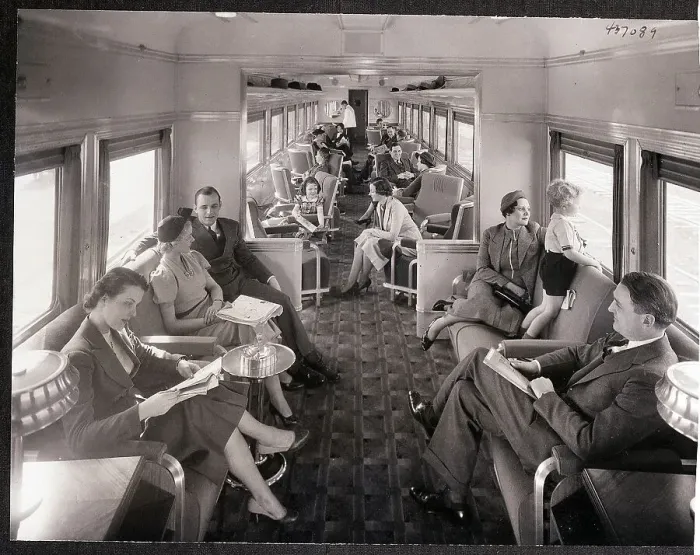 Framed Print : Observation Car In A Train