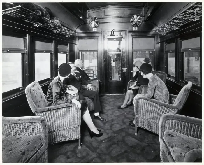 Framed Print : Observation Car of Train