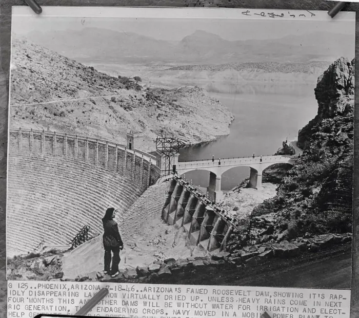 Framed Print : Observer Walking at Dam Site Framed Print : Observer Walking at Dam Site