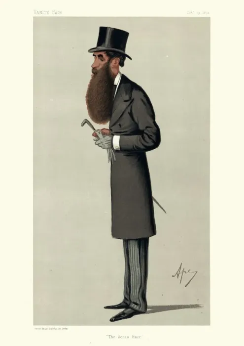 Framed Print : The Ocean Race, James Lloyd Ashbury, Vanity fair caricature Framed Print : The Ocean Race, James Lloyd Ashbury, Vanity fair caricature