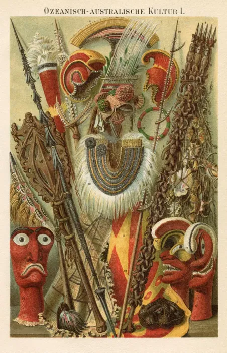 Framed Print : Oceania Australia Culture 1896