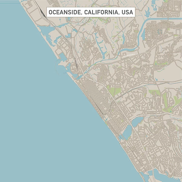 Oceanside California US City Street Map