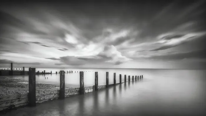 Framed Print : Groin. October 25, 2020. Isle of Sheppey, Kent, UK