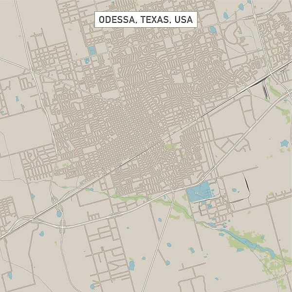 Odessa Texas US City Street Map