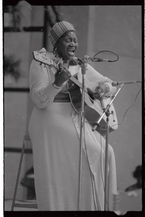 Framed Print : Odetta Playing Guitar and Singing on Stage Framed Print : Odetta Playing Guitar and Singing on Stage
