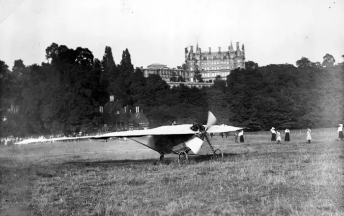 Framed Print : Take Off. 18th August 1908: The Bellamy aeroplane at full throttle trying Framed Print : Take Off. 18th August 1908: The Bellamy aeroplane at full throttle trying