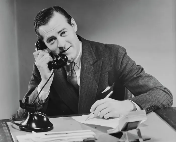 Framed Print : Office Phone Call