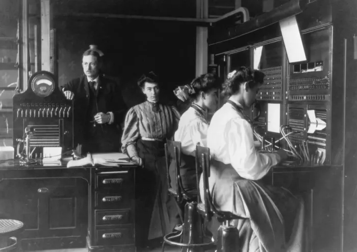 Framed Print : Office Switchboard