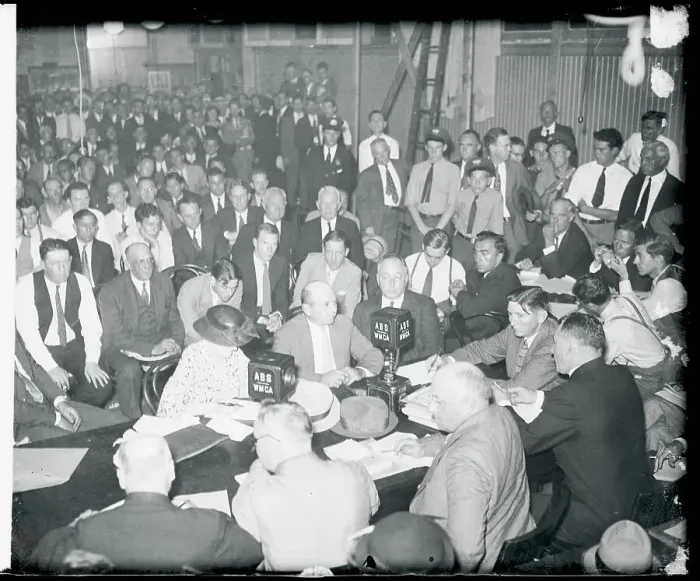 Framed Print : Officer Appearing in Court for Morro Castle Fire Framed Print : Officer Appearing in Court for Morro Castle Fire