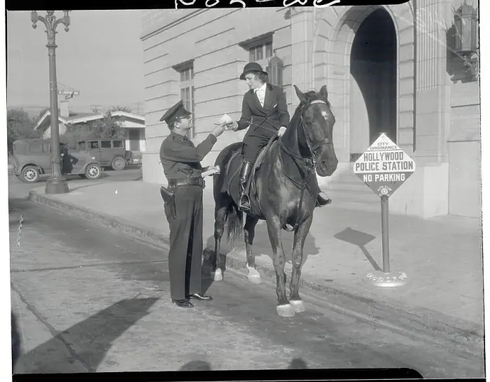 Framed Print : Officer Handing Frances Drake Ticket Framed Print : Officer Handing Frances Drake Ticket