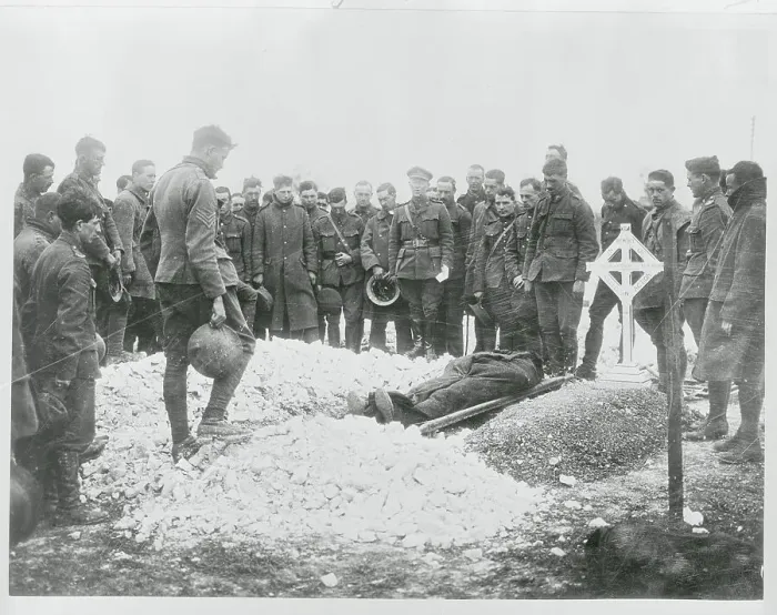 Framed Print : Officers Attending Burial Framed Print : Officers Attending Burial