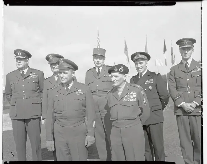 Framed Print : Officers Pose at SHAPE