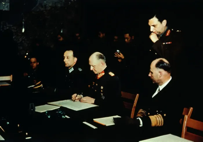 Framed Print : Officers Sitting at Table Framed Print : Officers Sitting at Table