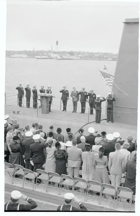 Framed Print : Officers Standing on a Submarine Deck Framed Print : Officers Standing on a Submarine Deck