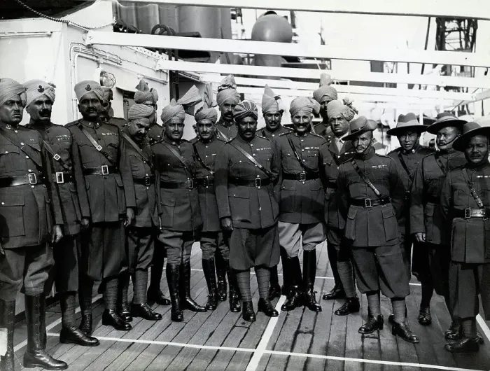 Framed Print : Officers with Turbans on Troopship Neualia Framed Print : Officers with Turbans on Troopship Neualia