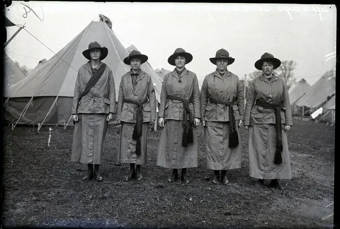 Framed Print : Officers At A Women'S Preparedness Camp Framed Print : Officers At A Women'S Preparedness Camp