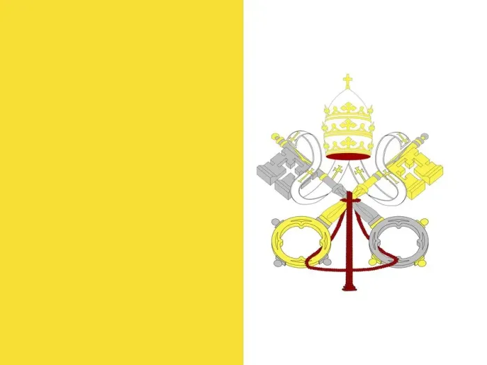 Framed Print : Official national flag of the Holy See, Vatican City Framed Print : Official national flag of the Holy See, Vatican City