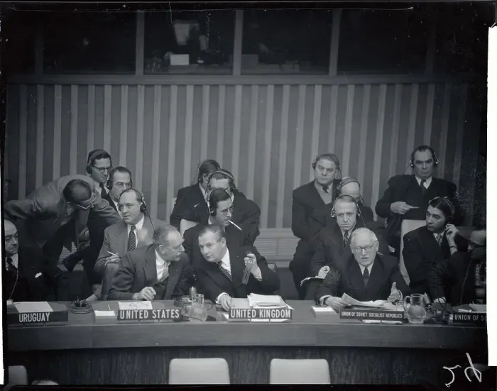 Framed Print : Officials Attending a Delegates Meeting Framed Print : Officials Attending a Delegates Meeting